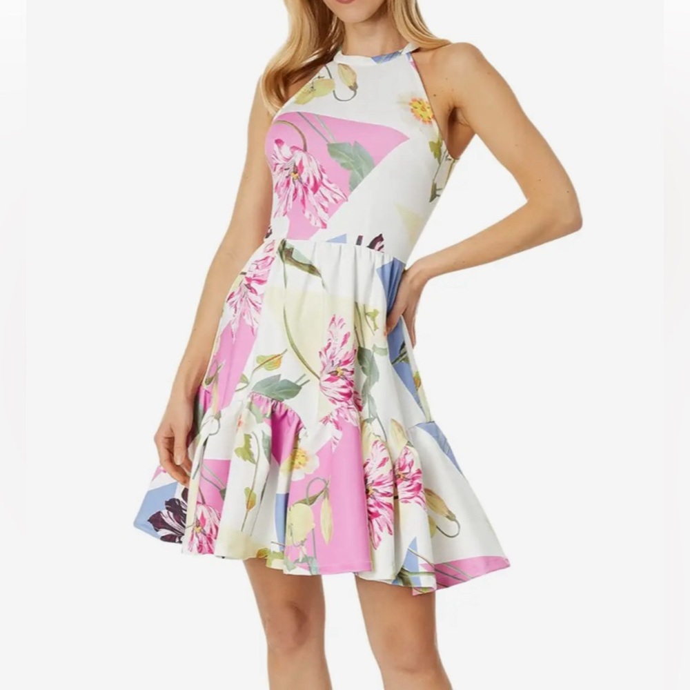 Ted Baker London Ketrina Floral Print Skater Dress $285 NWT